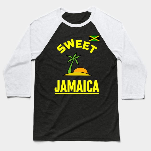 Sweet Jamaica Baseball T-Shirt by alzo